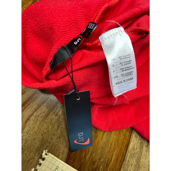 DVT 2X Womens Red Skater Mini Skirt with Attached Short Dance Cosplay - Picture 3 of 3